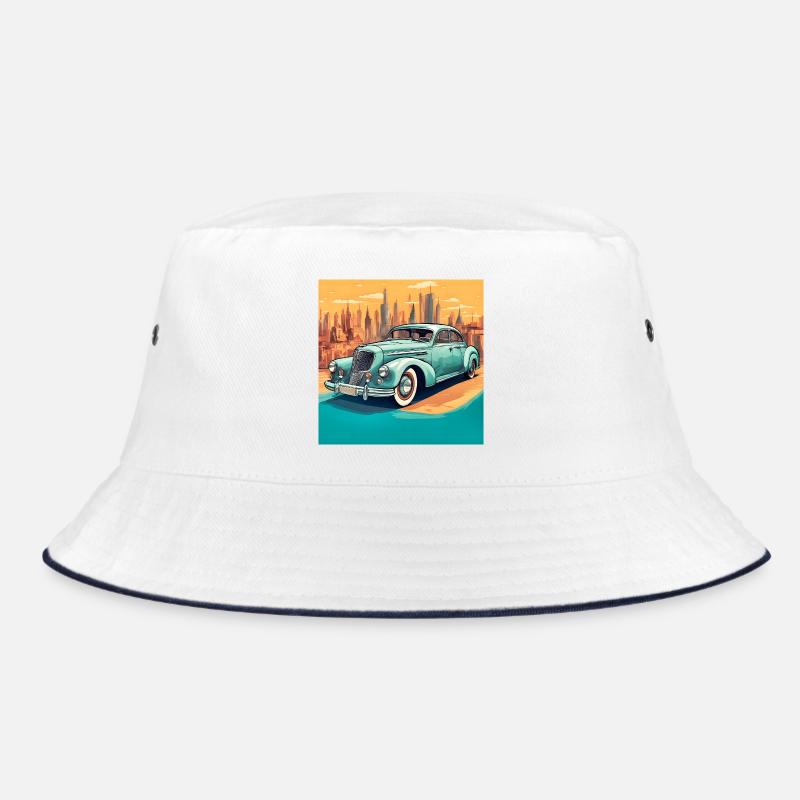 Vintage Shabby Chic Cabrio Auto Bucket Hat
