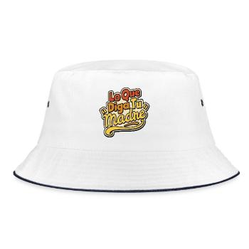 Whatever your mother says - Bucket Hat - white/navy - Front
