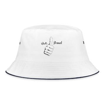Gut. Prima! - Bucket Hat - Weiß/Navy - Vorne