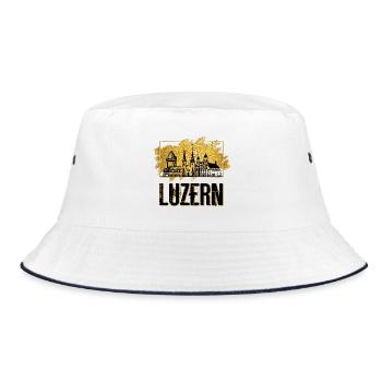 Lucerne Suisse Ville Skyline Home Amour Or - Bob - blanc/marine - Devant