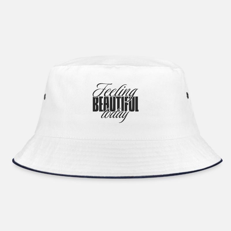 Feeling beautiful today - Bucket Hat - white/navy