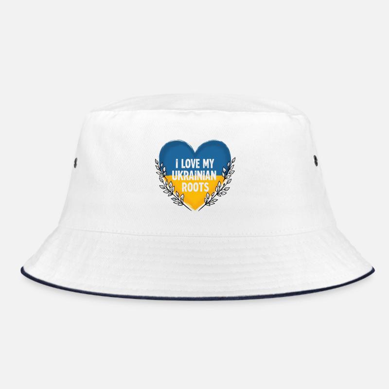 Ukrainische Liebe - Herz & Flagge Bucket Hat