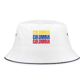 Flag of Colombia, Colombian pride - Bucket Hat - white/navy - Front
