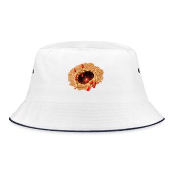 Galactic Donut with Cosmic Core Opening - Bucket Hat - white/navy - Front