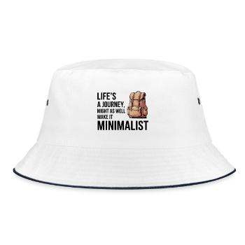 Life's a Journey Make It Minimalist GIS Backpack - Bucket Hat - white/navy - Front
