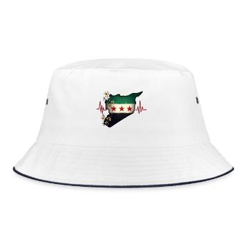 Free Syria Flag - Flag Syria - Centerpiece - Bucket Hat - white/navy - Front