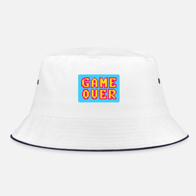 Game Over Retrogaming Vintage-Pixel Bucket Hat