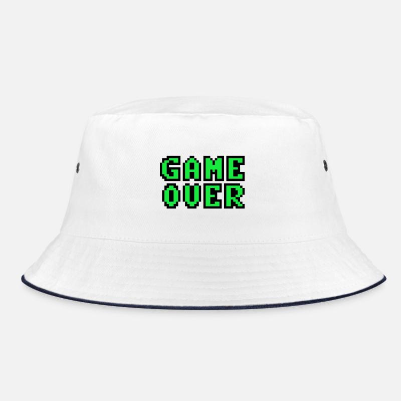 Game Over retrogaming vintage pixels - Bob - blanc/marine