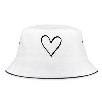 Symbole du coeur amour amitié cadeau de vie - Bob - blanc/marine - Devant