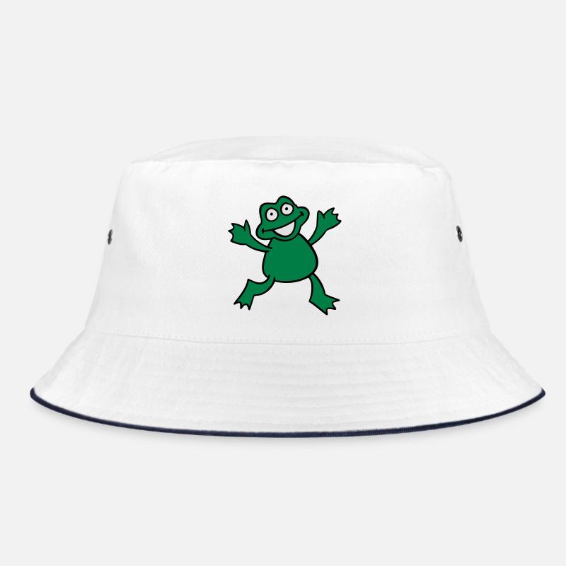 Frosch - Bucket Hat - Weiß/Navy