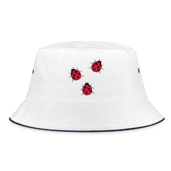 ladybug - Bucket Hat - white/navy - Front