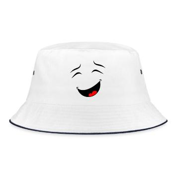 Death of laughter - Bucket Hat - white/navy - Front