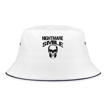 Nightmare Smile Halloween, Sprüche, Geschenke - Bucket Hat - white/navy - Front