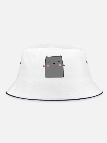 Cat Kitten Hangover I Cadeau pour des amis de chat - Bob - blanc/marine - Devant