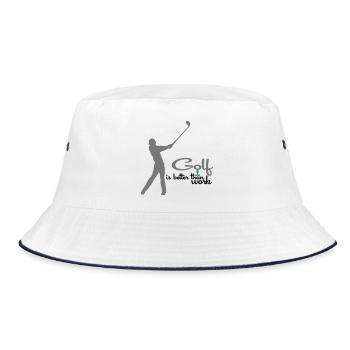 Golf - Bucket Hat - Weiß/Navy - Vorne