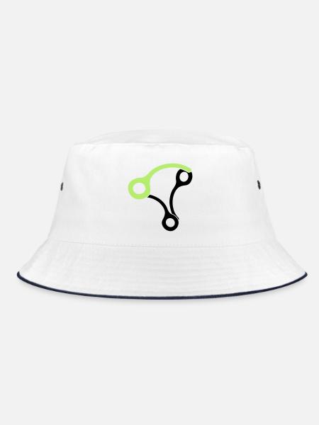 3skydivepins - Bucket Hat - Weiß/Navy - Vorne