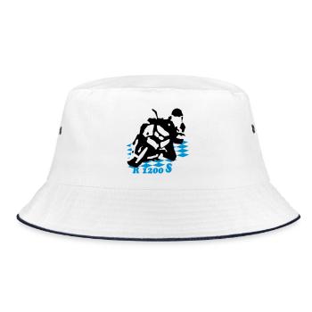 1200s_bayern_Fahne - Bucket Hat - Weiß/Navy - Vorne