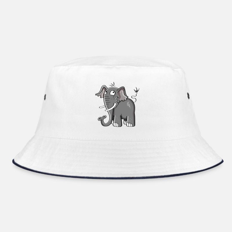 Little Gray Elephant I Elephant Comic Gift Bucket Hat
