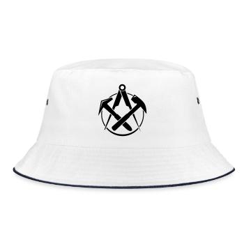 Roofers Guild - Bucket Hat - white/navy - Front
