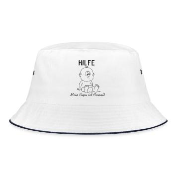 Help Baby Lawyer - Bucket Hat - white/navy - Front