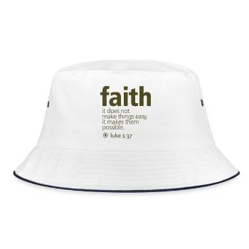Faith - Bucket Hat - white/navy - Front