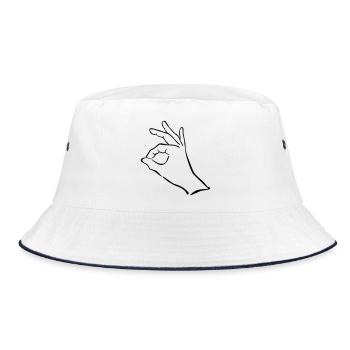hand - Bucket Hat - white/navy - Front