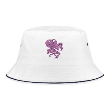 Amorous Octopus - Bucket Hat - white/navy - Front