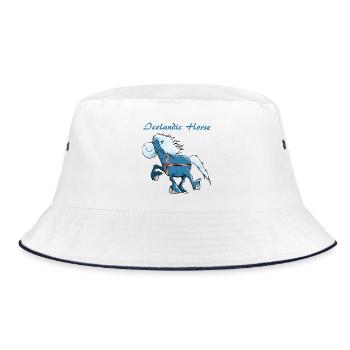 Pfiffiger Isländer - Bucket Hat - Weiß/Navy - Vorne