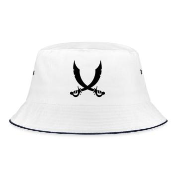 swords - Bucket Hat - white/navy - Front