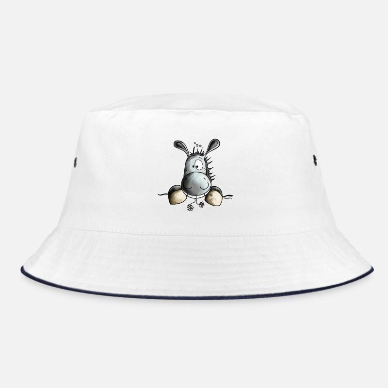 Süßer Esel - Bucket Hat - Weiß/Navy