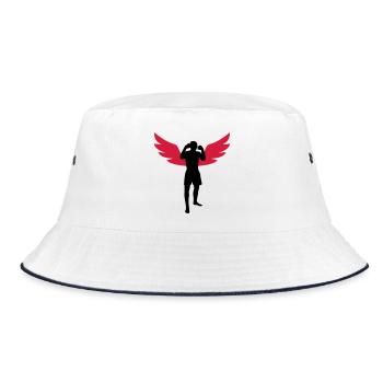 Kickboxing / Kickboxer / Kick Boxing / Kick Boxer - Bucket Hat - white/navy - Front