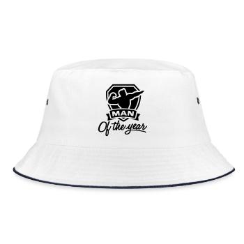 Man of the year 1 clr - Bucket Hat - white/navy - Front
