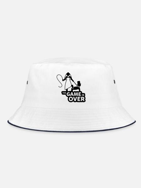 game over junggesellenabschied - Bucket Hat - Weiß/Navy - Vorne
