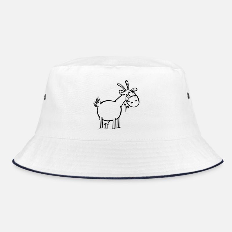 Kleine Ziege - Ziegen - Comic - Fun - Vektor Bucket Hat