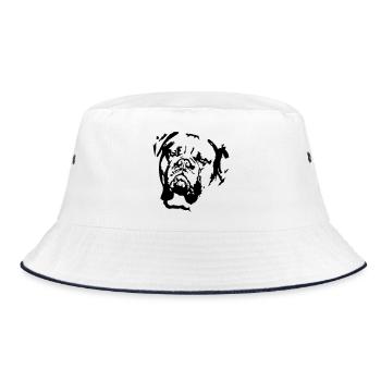 Tête Dogue de Bordeaux - Bob - blanc/marine - Devant