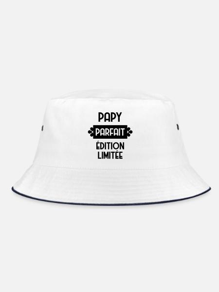 Papy Papi Grand-Père Retraite famille - Bob - blanc/marine - Devant