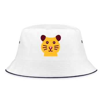Cute hamster - Bucket Hat - white/navy - Front