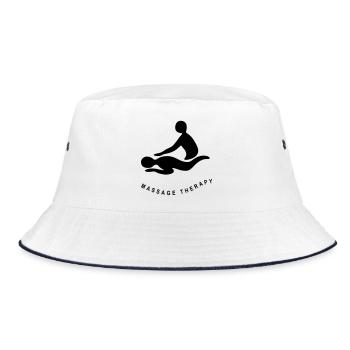 MASSAGE THERAPY - Bucket Hat - Weiß/Navy - Vorne