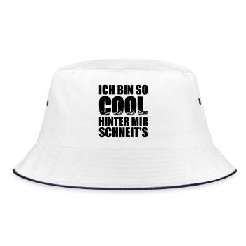 Coole Sprüche - Bucket Hat - Weiß/Navy - Vorne