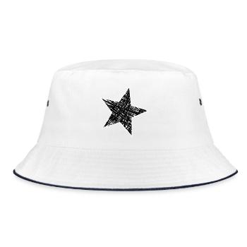 STAR. STARS. STAR. STARS. FEAST. ANNIVERSARY - Bucket Hat - white/navy - Front