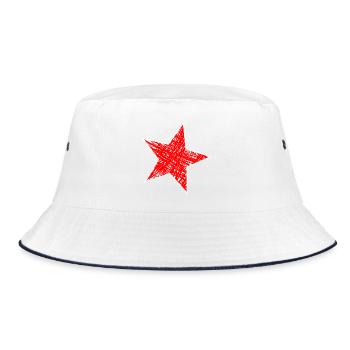 STAR. STARS. STAR. STARS. FEAST. ANNIVERSARY - Bucket Hat - white/navy - Front
