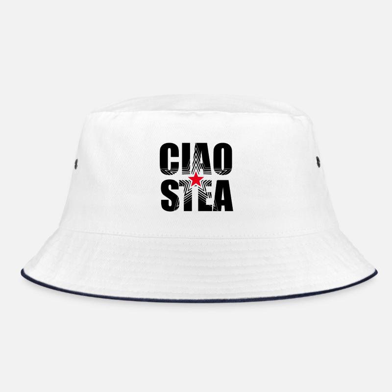 Ciao Stea - Hello Star - Bucket Hat - white/navy