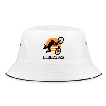 Vélo BMX - Bob - blanc/marine - Devant