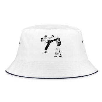 Kickboxing savate - Bucket Hat - white/navy - Front