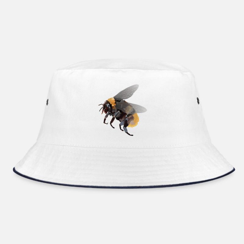 Heike, die Hummel - Bucket Hat - Weiß/Navy