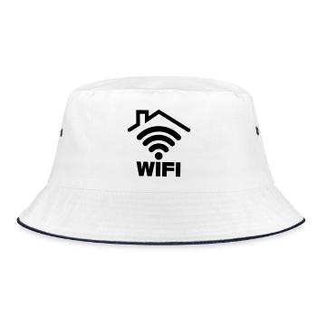 WIFI connection in the house - Bucket Hat - white/navy - Front