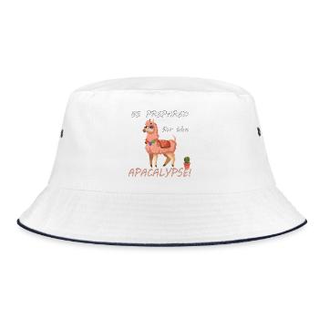 Be prepared for the alpacalypse - Bucket Hat - white/navy - Front