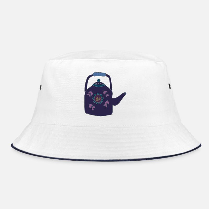 teekanne - Bucket Hat - Weiß/Navy