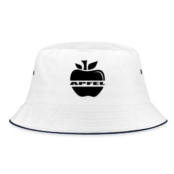 Apfel einfach ein Apfel - Bucket Hat - Weiß/Navy - Vorne