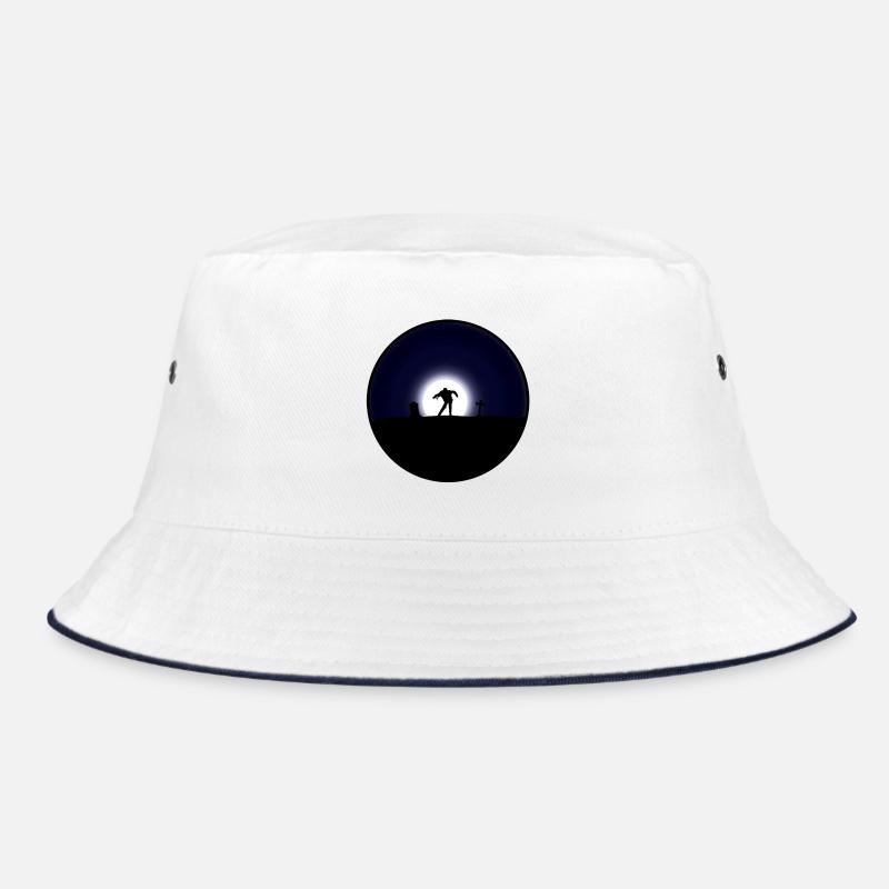 Zombie Sighting at Midnight - Bucket Hat - Weiß/Navy